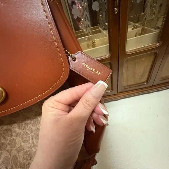 Coach Signature Canvas and Leather Backpack - Brown - Picture 7 of 7